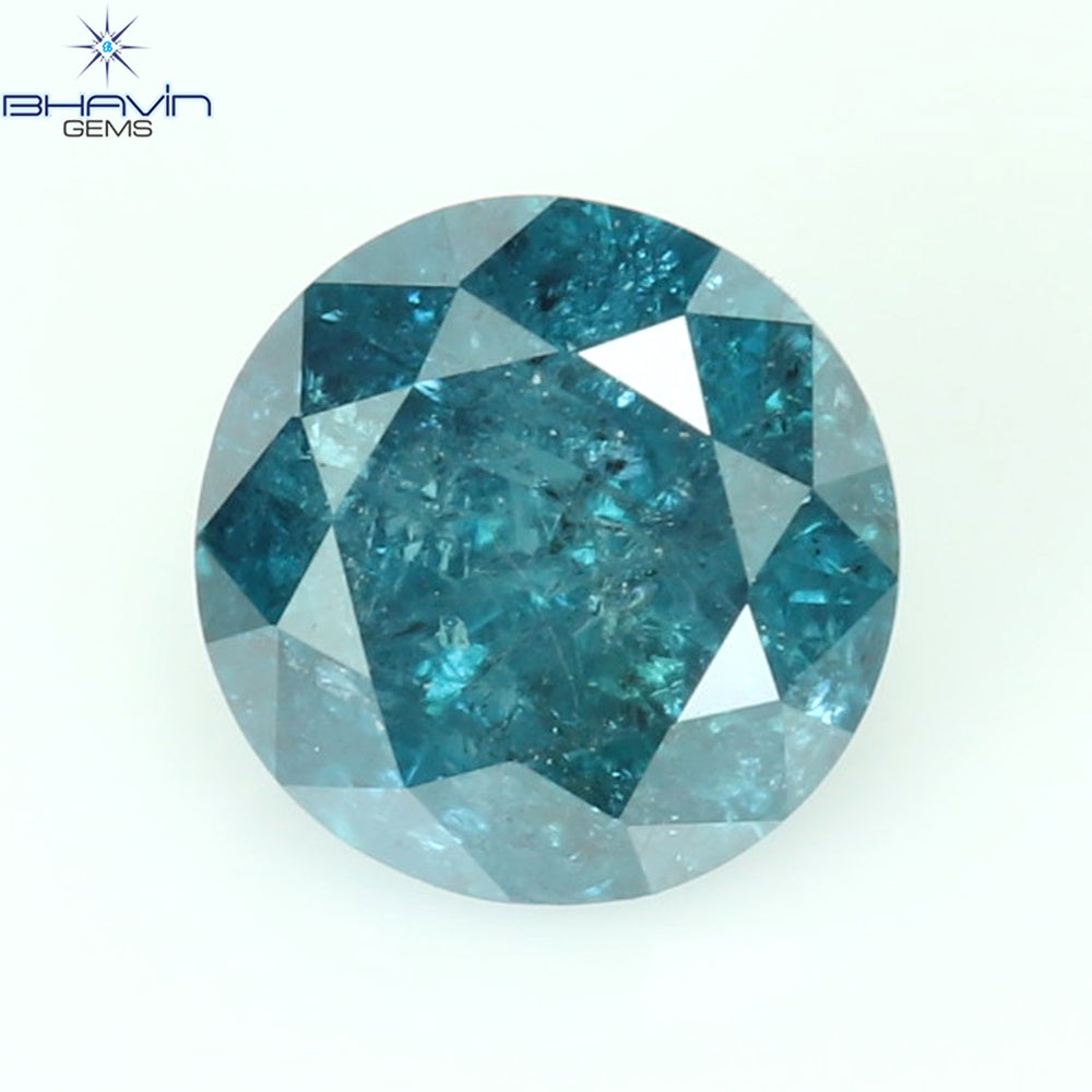 0.27 CT Round Diamond Natural Diamond Blue Color I3 Clarity (4.10 MM)