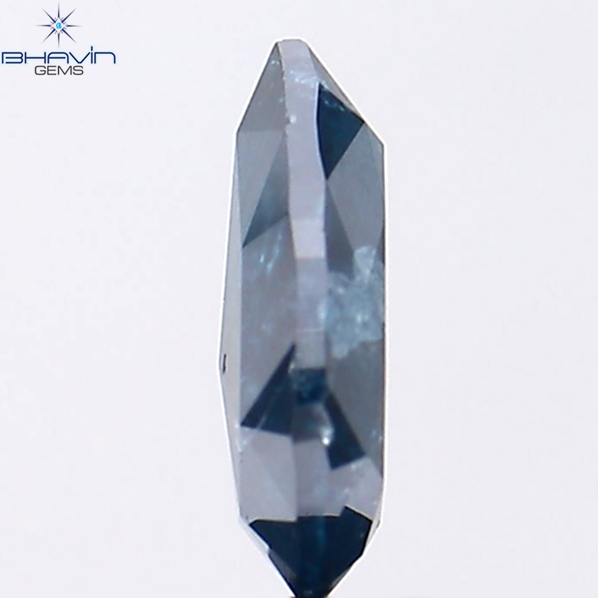 0.97 CT Natural Pear Diamond Enhanced Blue Color Clarity I3 (7.86 MM)