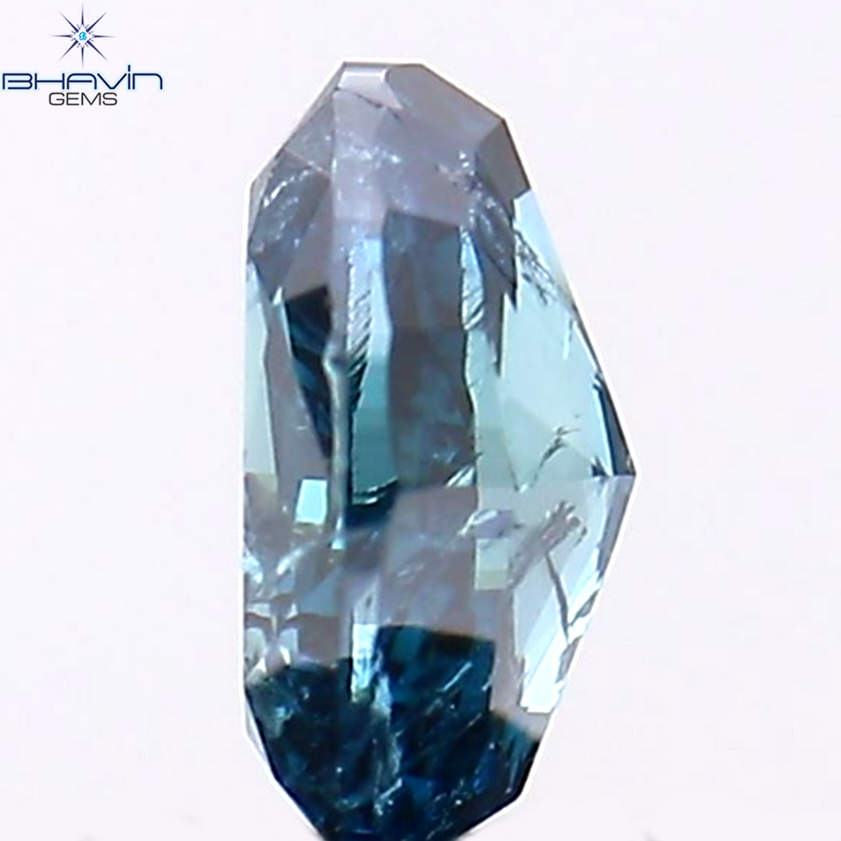 0.18 CT Natural Oval Diamond Enhanced Blue Color Clarity I3 (4.12 MM)