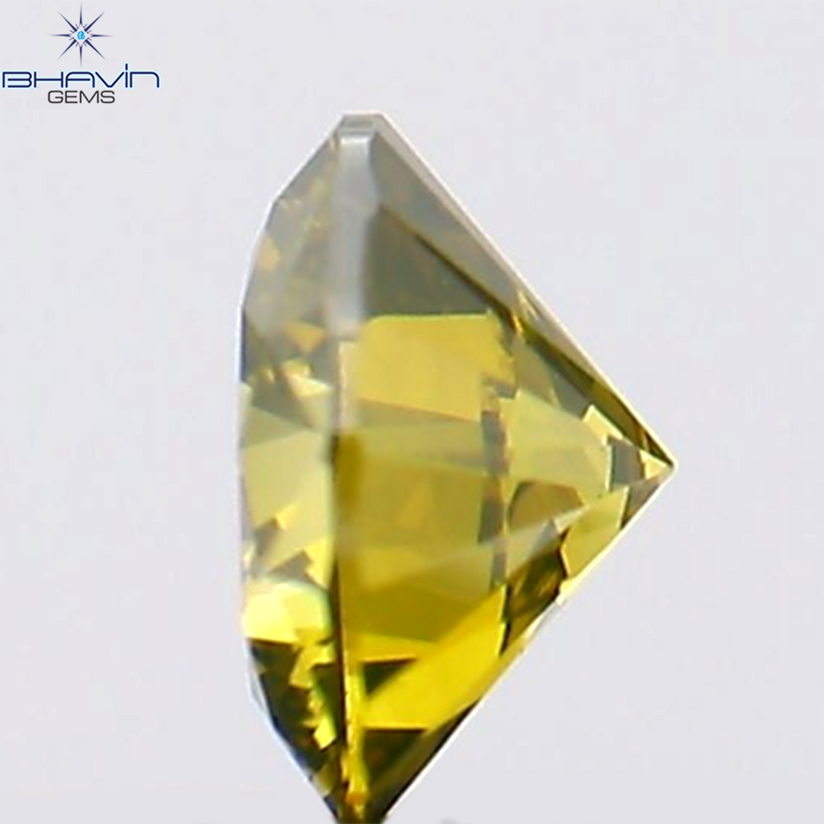 0.14 CT Natural Round Diamond Enhanced Green Yellow Color Clarity VS2 (3.28 MM)