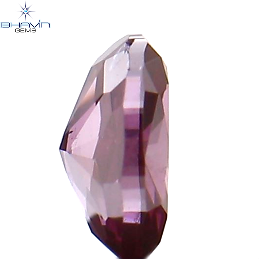 0.10 CT Natural Oval Diamond Enhanced Pink Color Clarity VS2 (3.44 MM)