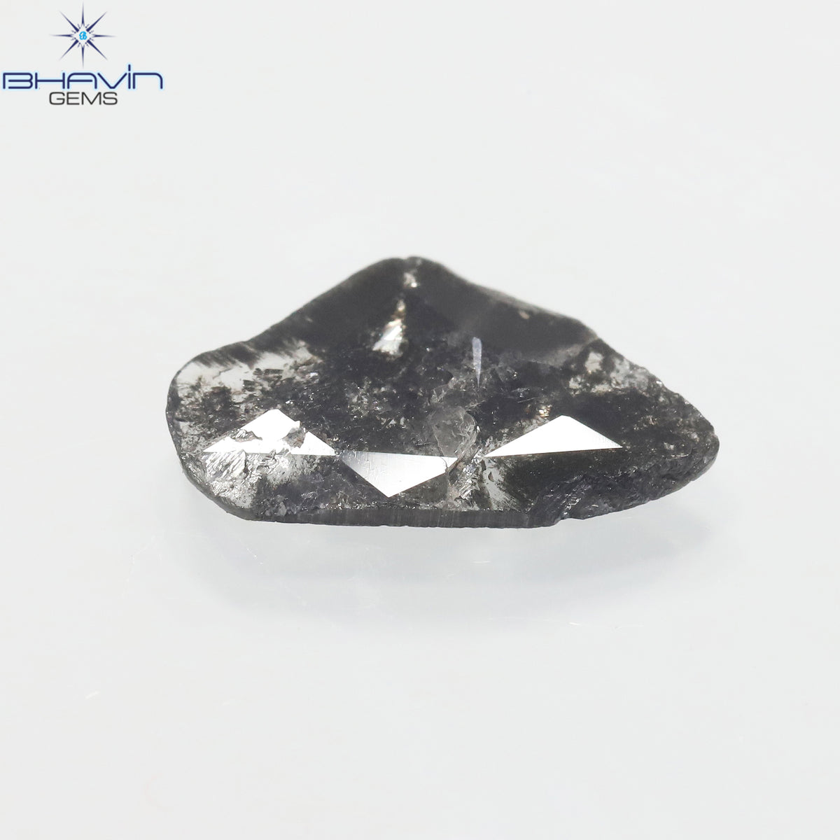 1.76 CT Slice Natural Diamond Salt And Pepper Color Clarity I3 (14.15 MM)