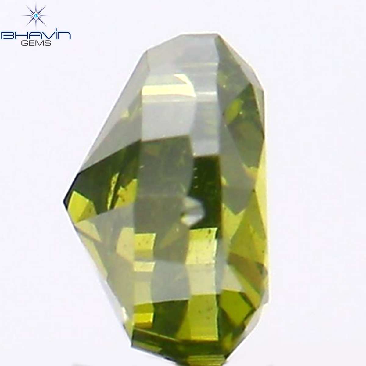 0.23 CT Natural Heart Diamond Enhanced Green Color Clarity VS2 (4.05 MM)