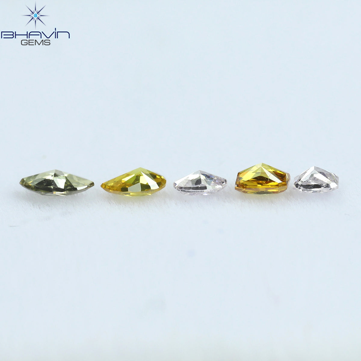 0.42 CT/5 Pcs Natural Mix Diamond Mix Fancy Color Clarity VS-SI (4.25 MM)