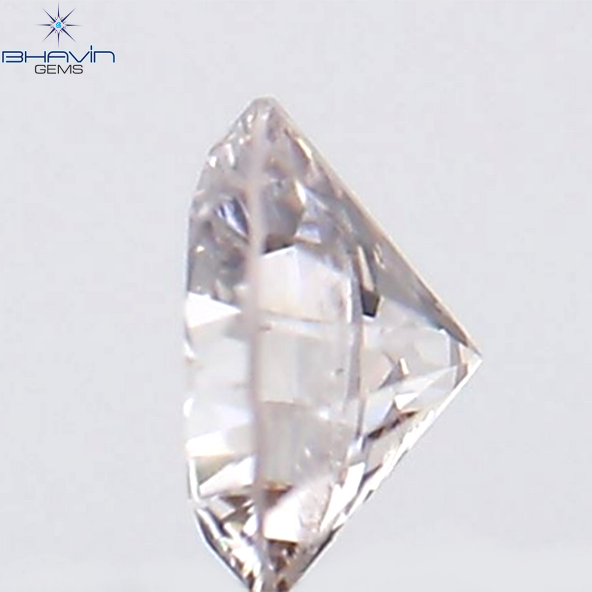 0.09 CT ラウンド シェイプ ナチュラル ダイヤモンド ピンク カラー SI2 クラリティ (2.96 MM)