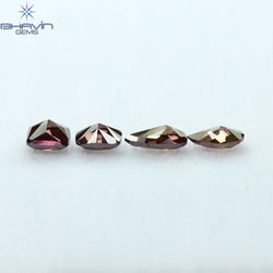 0.54 CT/4 Pcs Mix Shape Natural Diamond Pink Color SI1 Clarity (4.42 MM)