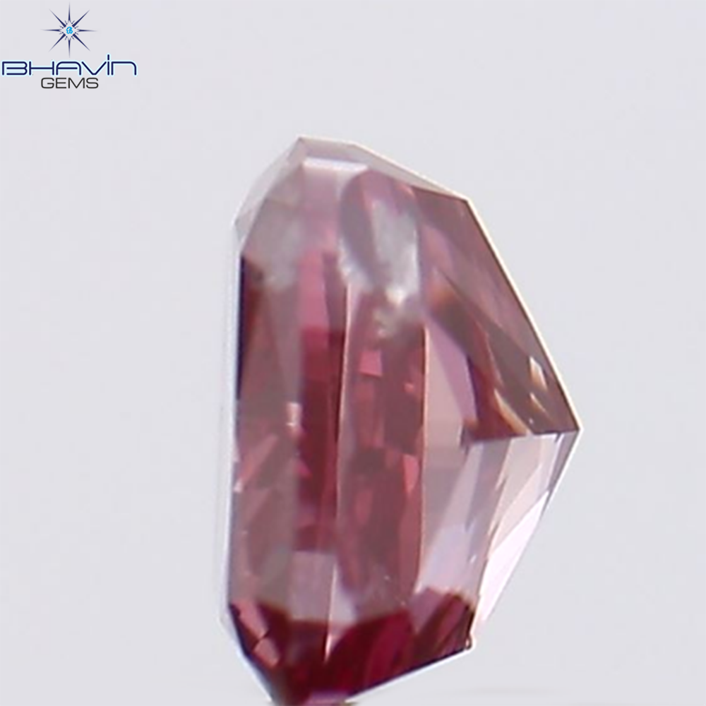 0.23 CT Natural Cushion Diamond Enhanced Pink Color Clarity SI1 (3.48 MM)