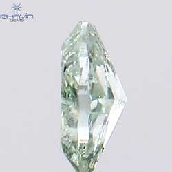 0.14 CT オーバルシェイプ ナチュラル ダイヤモンド ブルーイッシュ グリーン カラー SI2 クラリティ (3.92 MM)