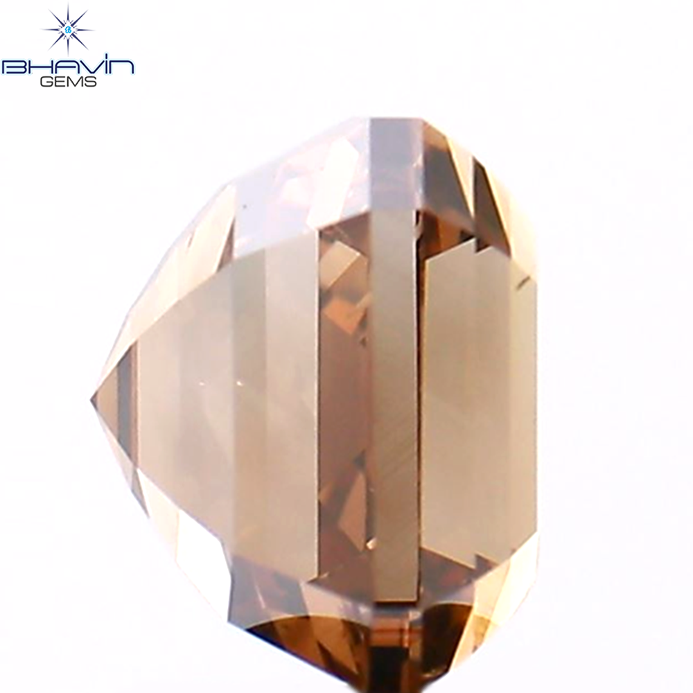 2.52 CT Asscher Shape Natural Loose Diamond Brown Color VS2 Clarity (6.89 MM)