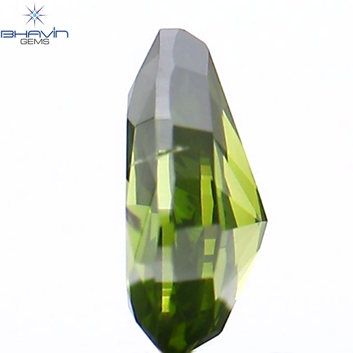 0.08 CT ペアシェイプ ナチュラル ダイヤモンド 強化グリーン カラー VS1 クラリティ (4.05 MM)