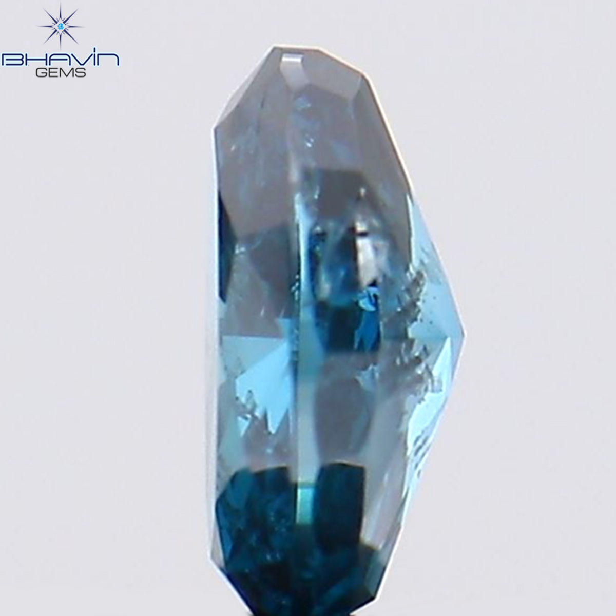 0.19 CT Natural Oval Diamond Enhanced Blue Color Clarity SI1 (4.26 MM)