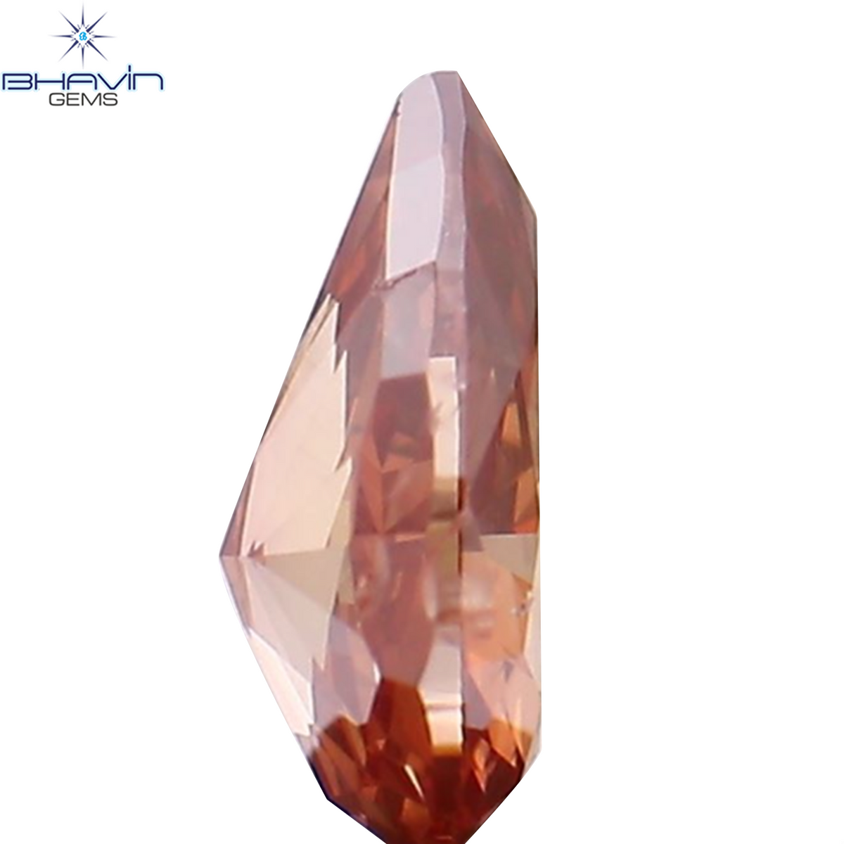 0.24 CT ペアシェイプ ナチュラル ダイヤモンド ピンク色 SI1 クラリティ (5.25 MM)