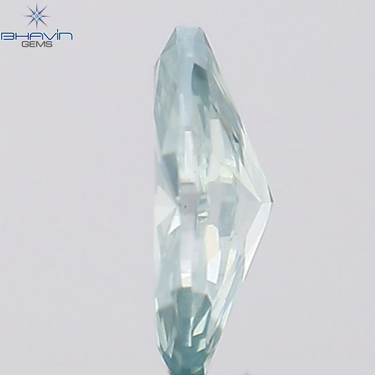 0.15 CT Natural Marquise Diamond Enhanced Bluish Green Color Clarity VS2 (4.95 MM)