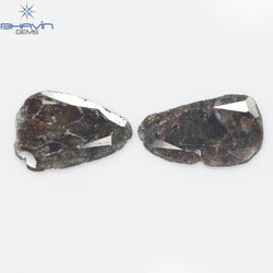 2.20 CT Slice Shape Natural Diamond Brown Color I3 Clarity (13.00 MM)