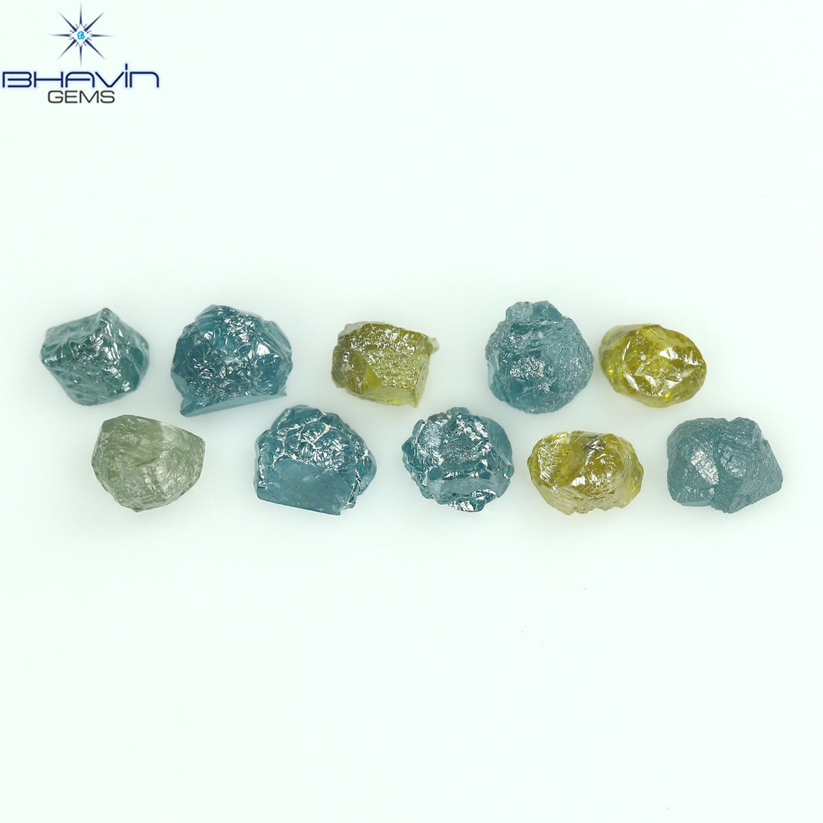 1.85 CT/10 Pcs Natural Rough Diamond Enhanced Mix Fancy Color Clarity I3 (4.00 MM)