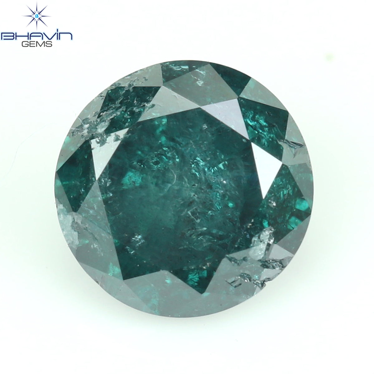 0.56 CT Natural Round Diamond Enhanced Blue Color Clarity I3 (5.16 MM)