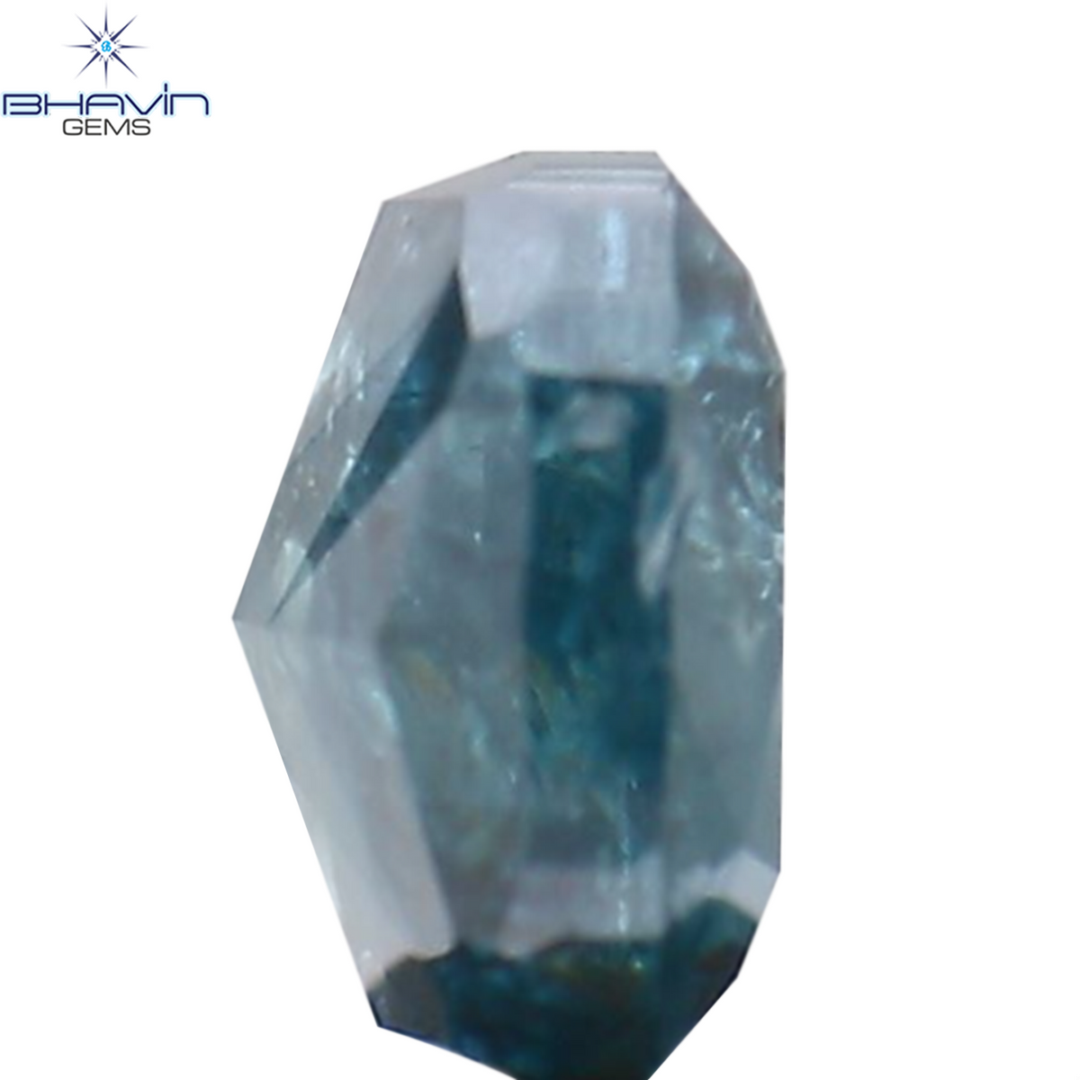 0.40 CT Natural Cushion Diamond Enhanced Blue Color Clarity I3 (4.18 MM)
