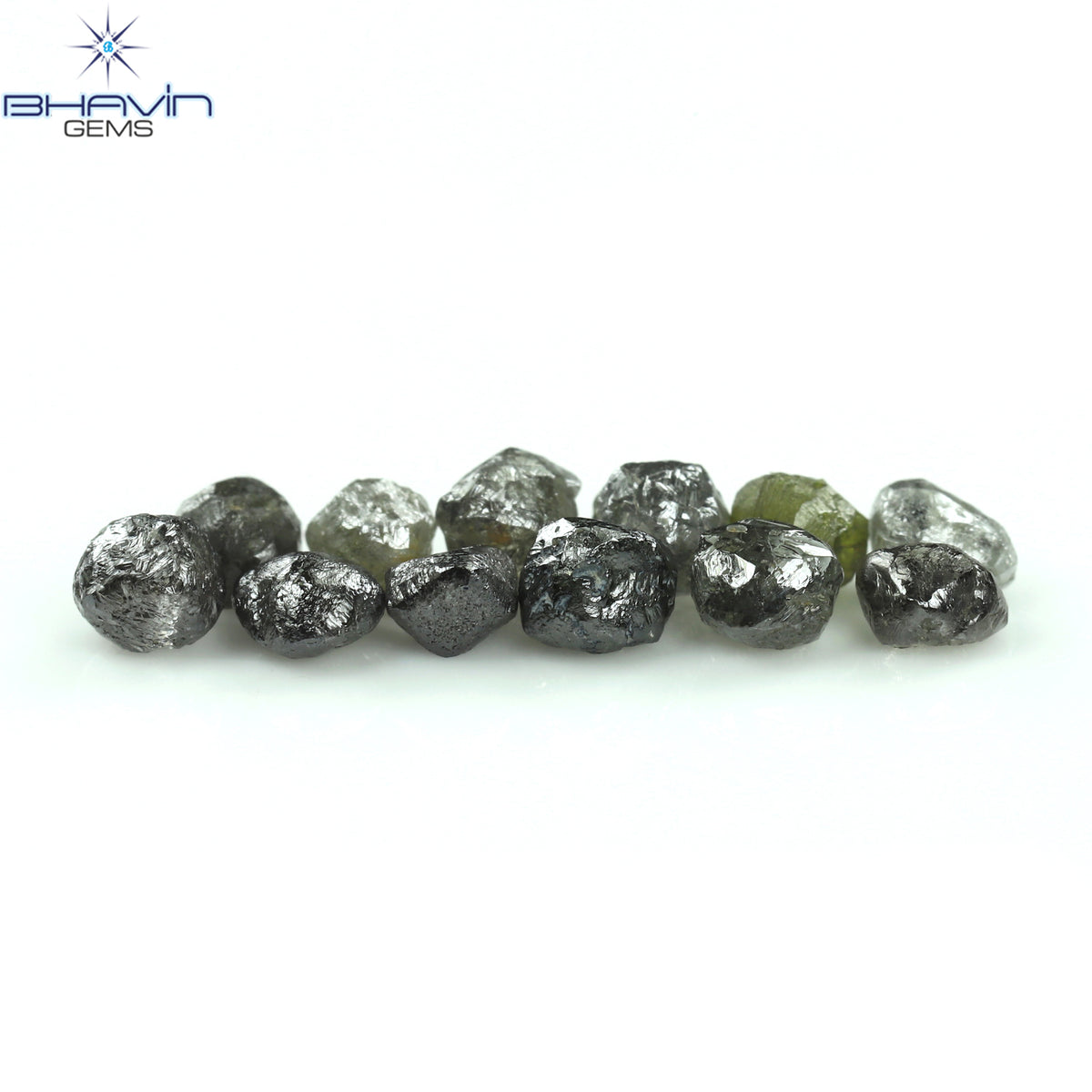 5.16 CT/14 Pcs Natural Rough Diamond Salt And Pepper Color Clarity I3 (4.09 MM)