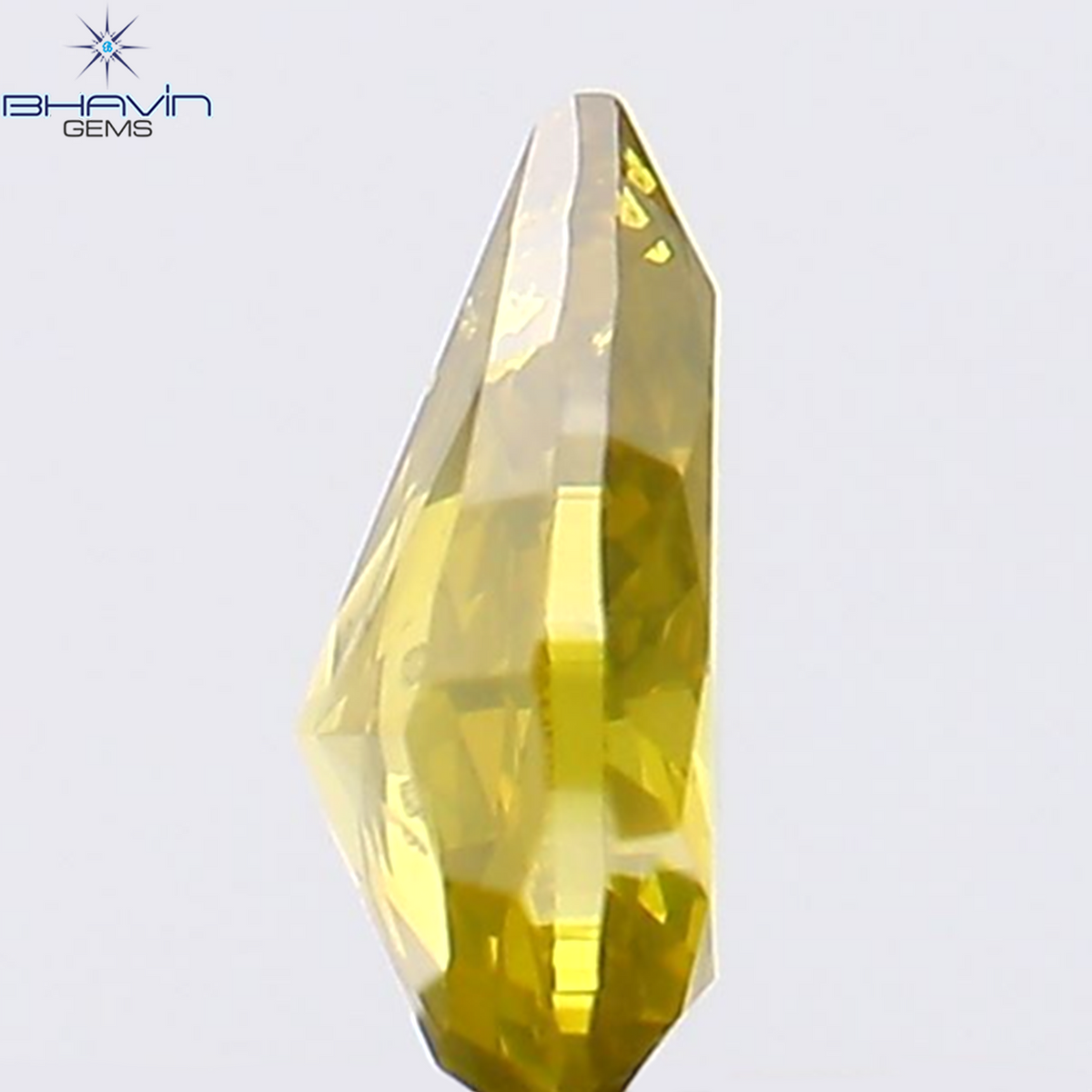 0.24 CT Natural Pear Diamond Enhanced Yellow Color Clarity SI1 (4.92 MM)