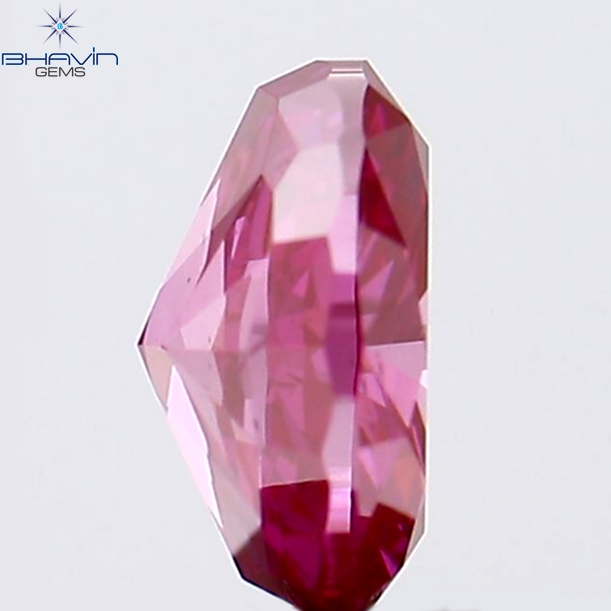 0.39 CT Natural Oval Diamond Enhanced Pink Color Clarity VS2 (4.90 MM)