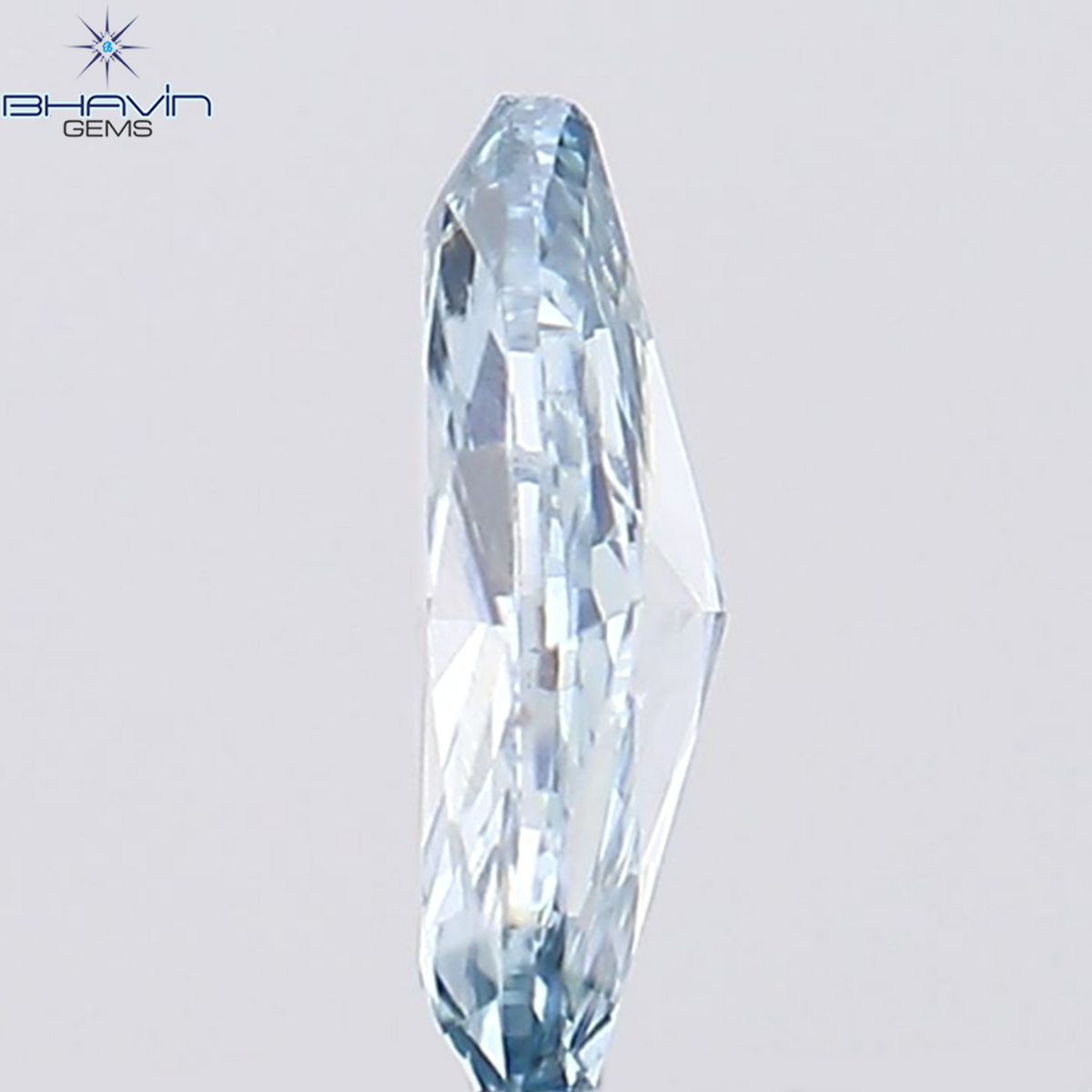 0.15 CT Natural Marquise Diamond Enhanced Intense Blue Color Clarity VS2 (5.38 MM)