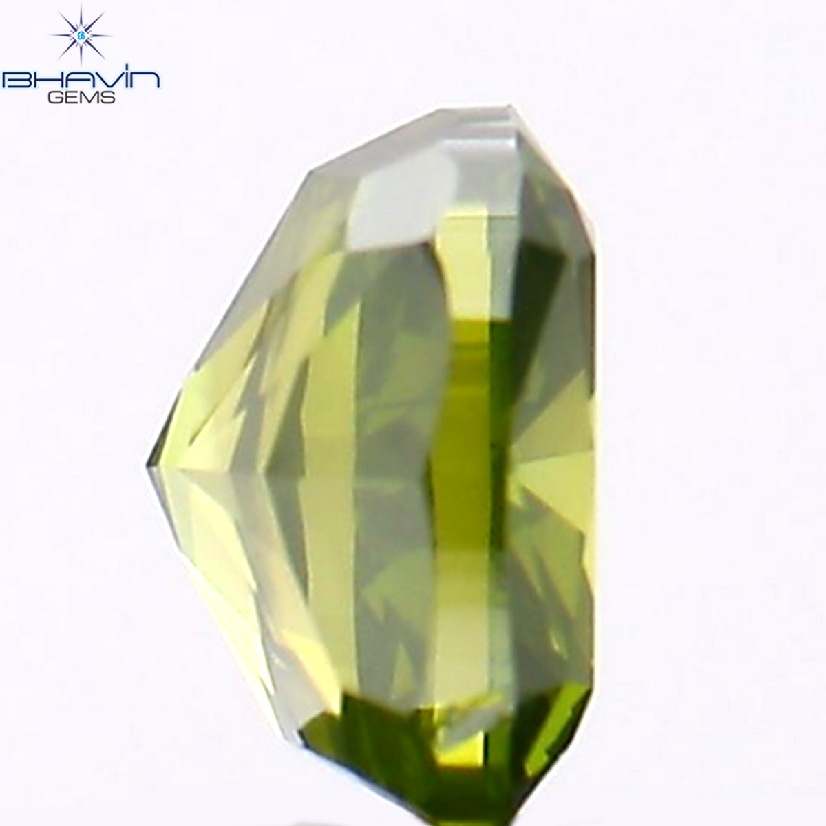0.39 CT クッション シェイプ ナチュラル ルース ダイヤモンド 強化グリーン カラー VS2 クラリティ (4.26 MM)
