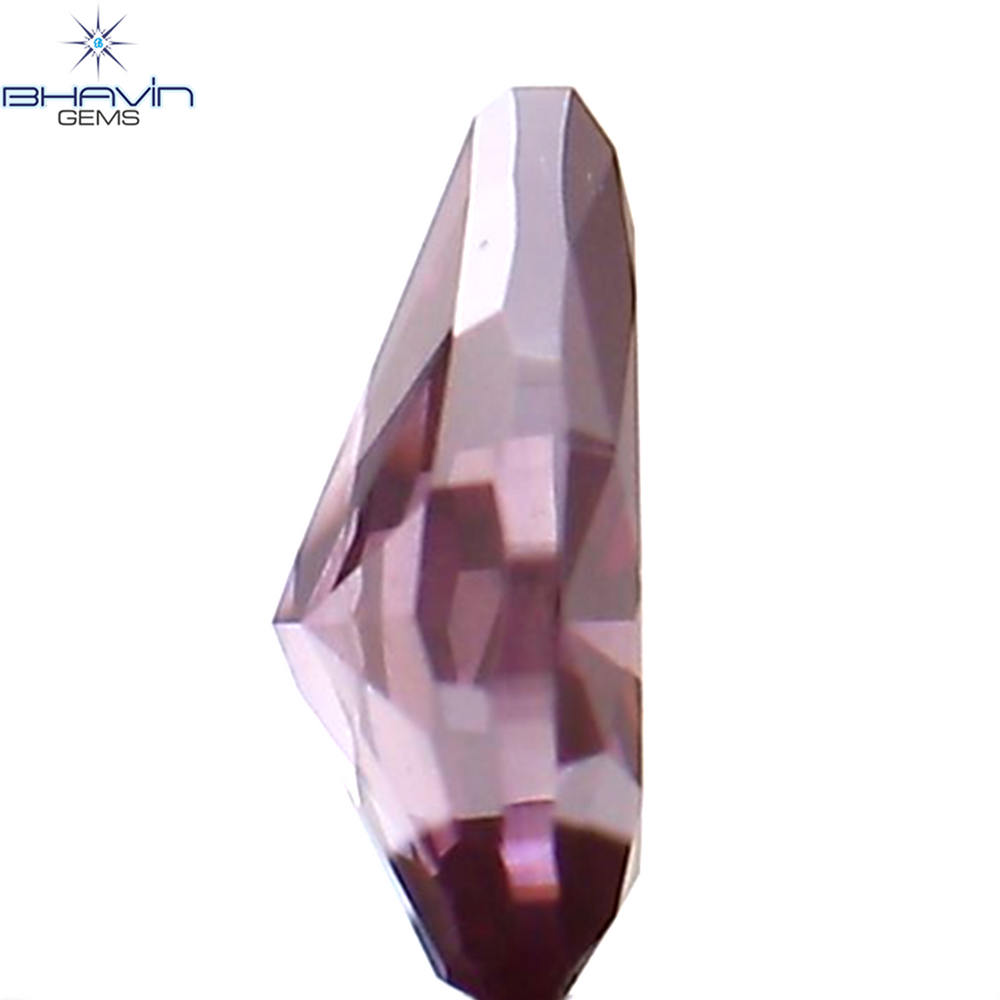 0.13 CT Pear Shape Natural Diamond Enhanced Pink Color VS1 Clarity (4.06 MM)