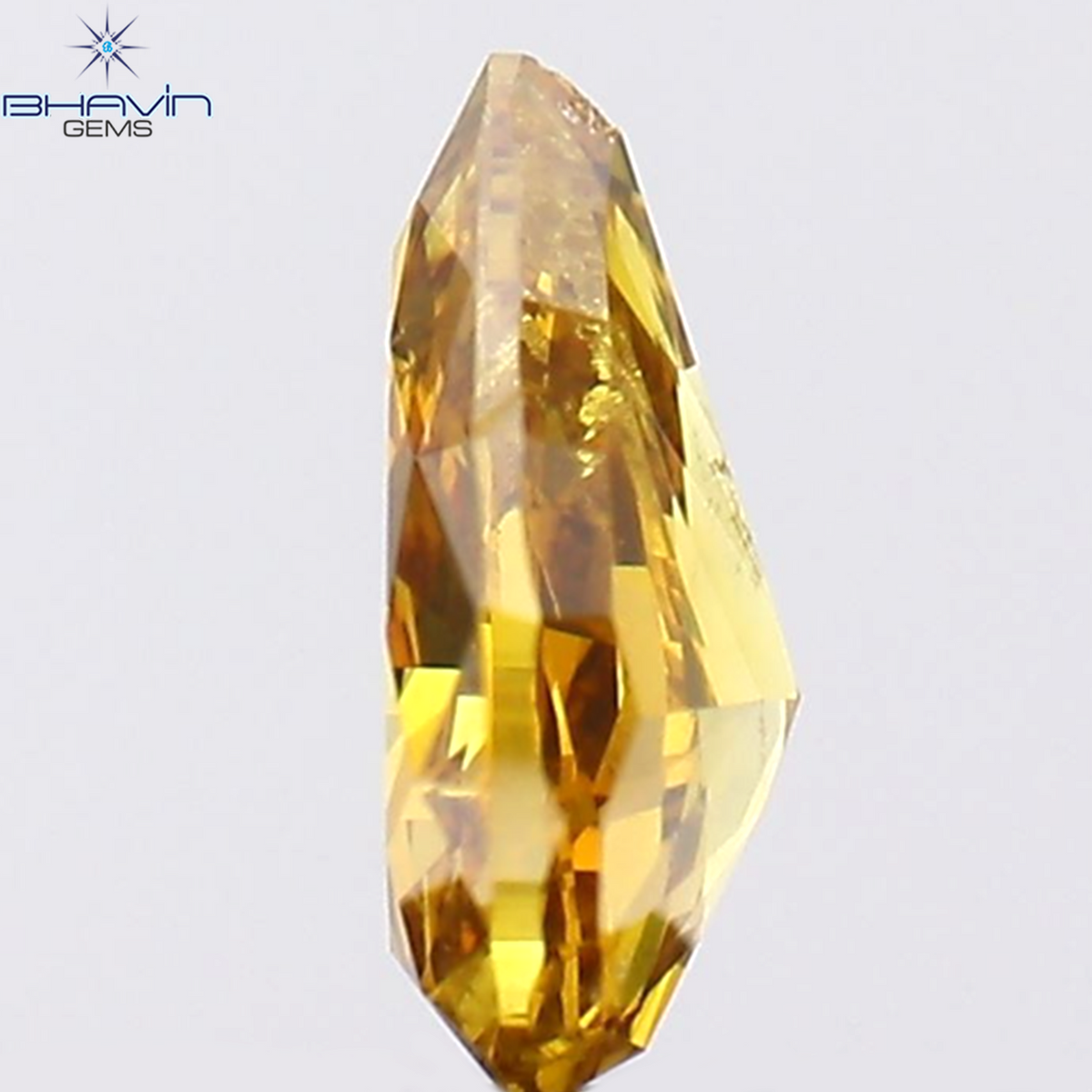 0.21 CT Natural Pear Diamond Orange Color Clarity SI1 (4.85 MM)
