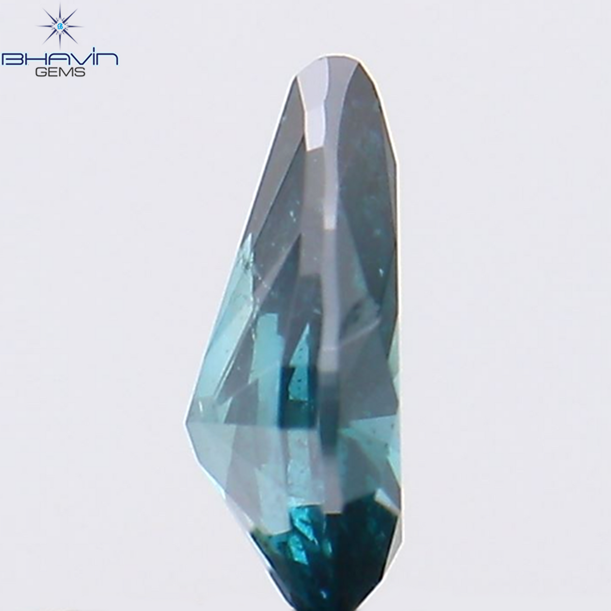 0.21 CT Natural Pear Diamond Enhanced Blue Color Clarity SI2 (5.04 MM)
