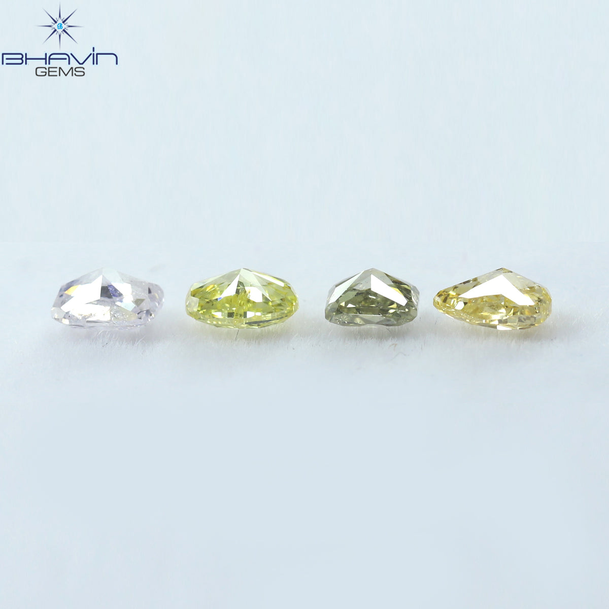 0.77 CT/4 Pcs Natural Mix Diamond Mix Fancy Color Clarity SI2 (4.20 MM)