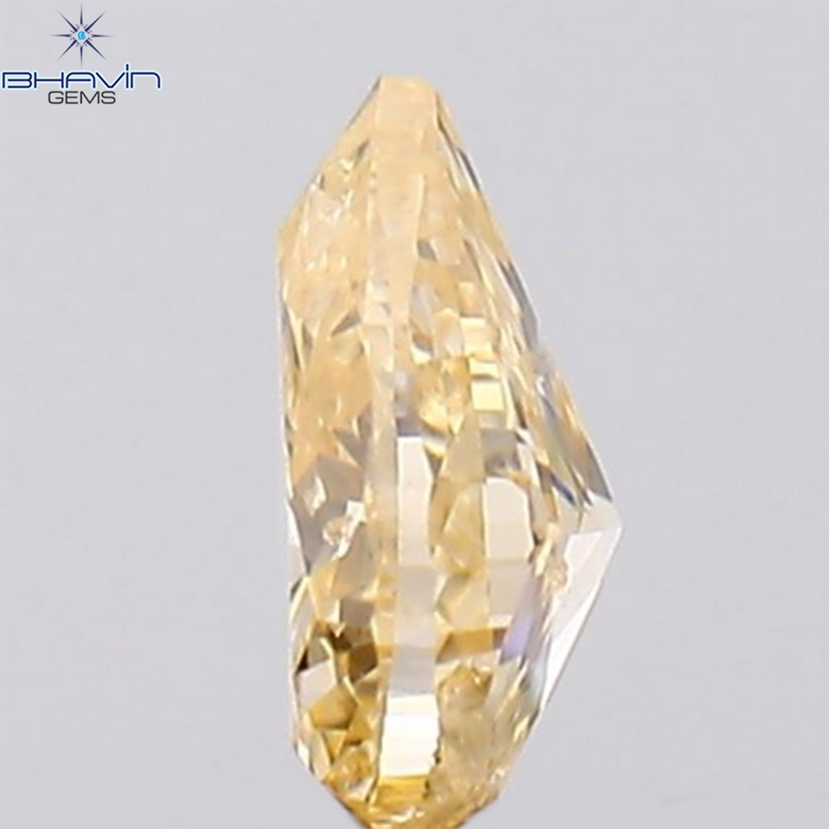 0.08 CT Natural Pear Diamond Orange Color Clarity SI1 (3.27 MM)