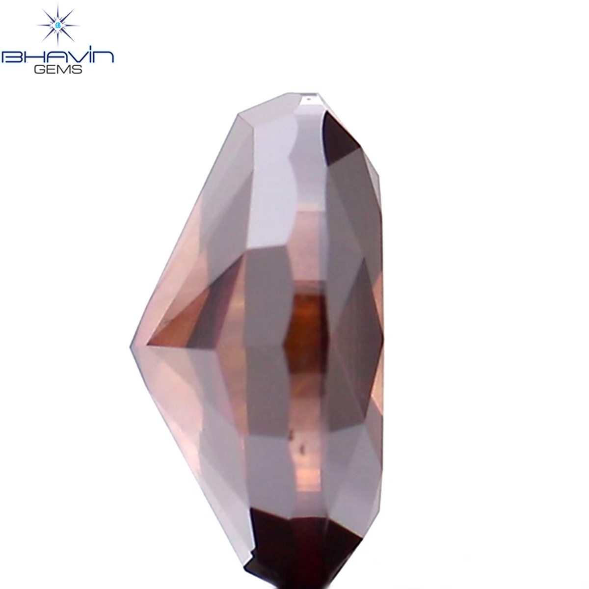 2.42 CT Natural Oval Diamond Enhanced Pink Brown Color Clarity VS1 (9.34 MM)