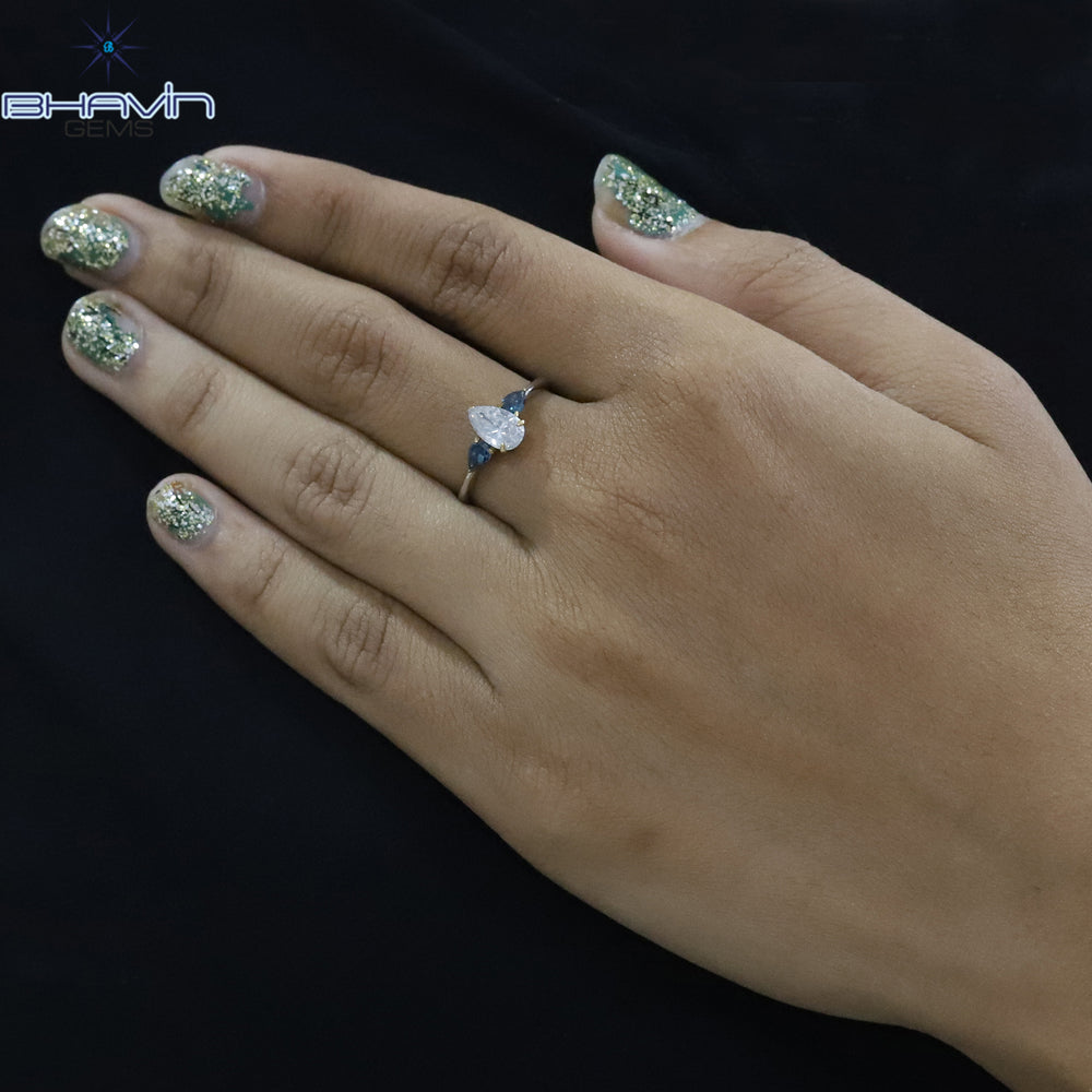 Pear Diamond, White (F) Diamond, Natural Diamond Ring, Engagement Ring, Wedding Ring, Diamond Ring