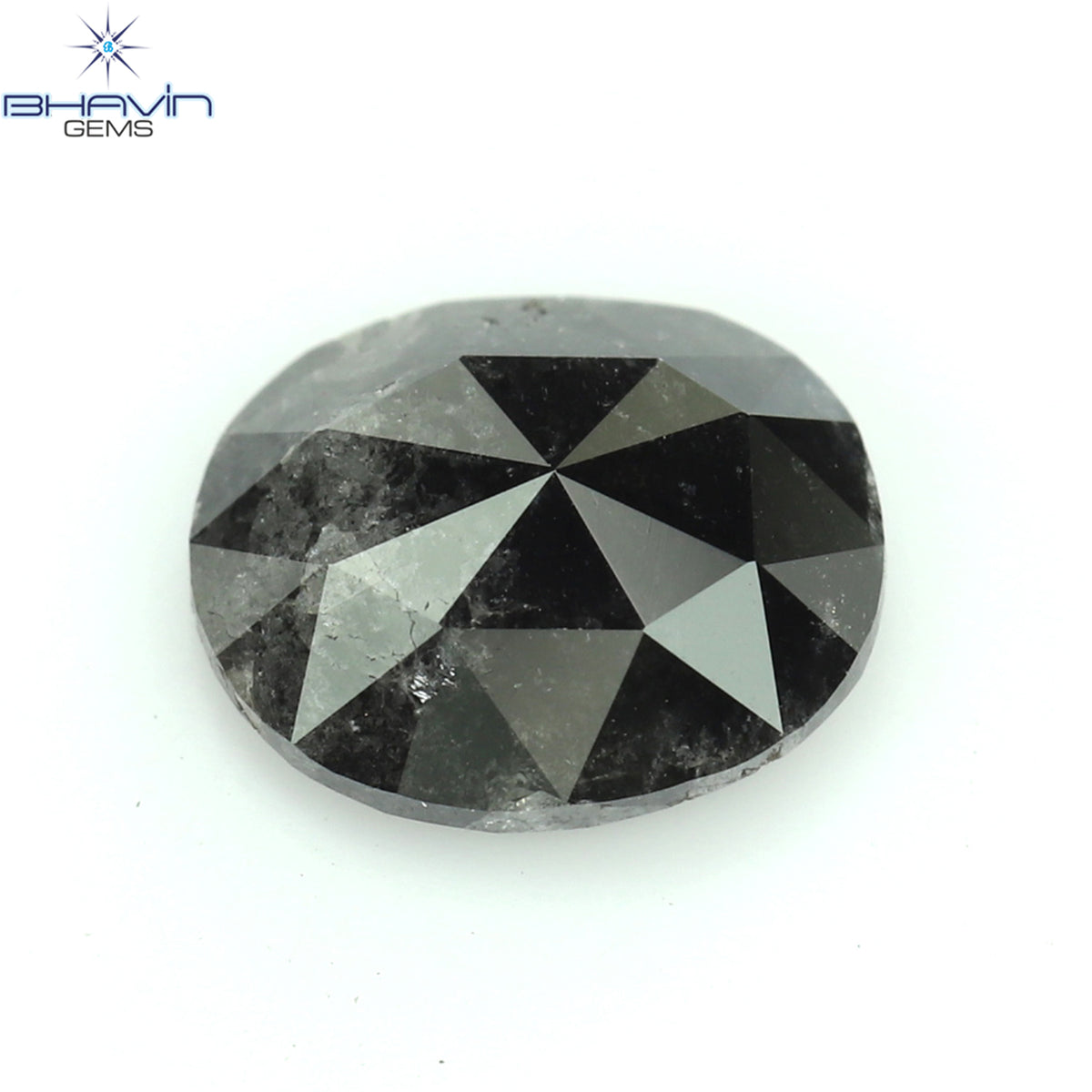 0.80 CT Natural Oval Diamond Salt And Pepper Color Clarity I3 (6.53 MM)