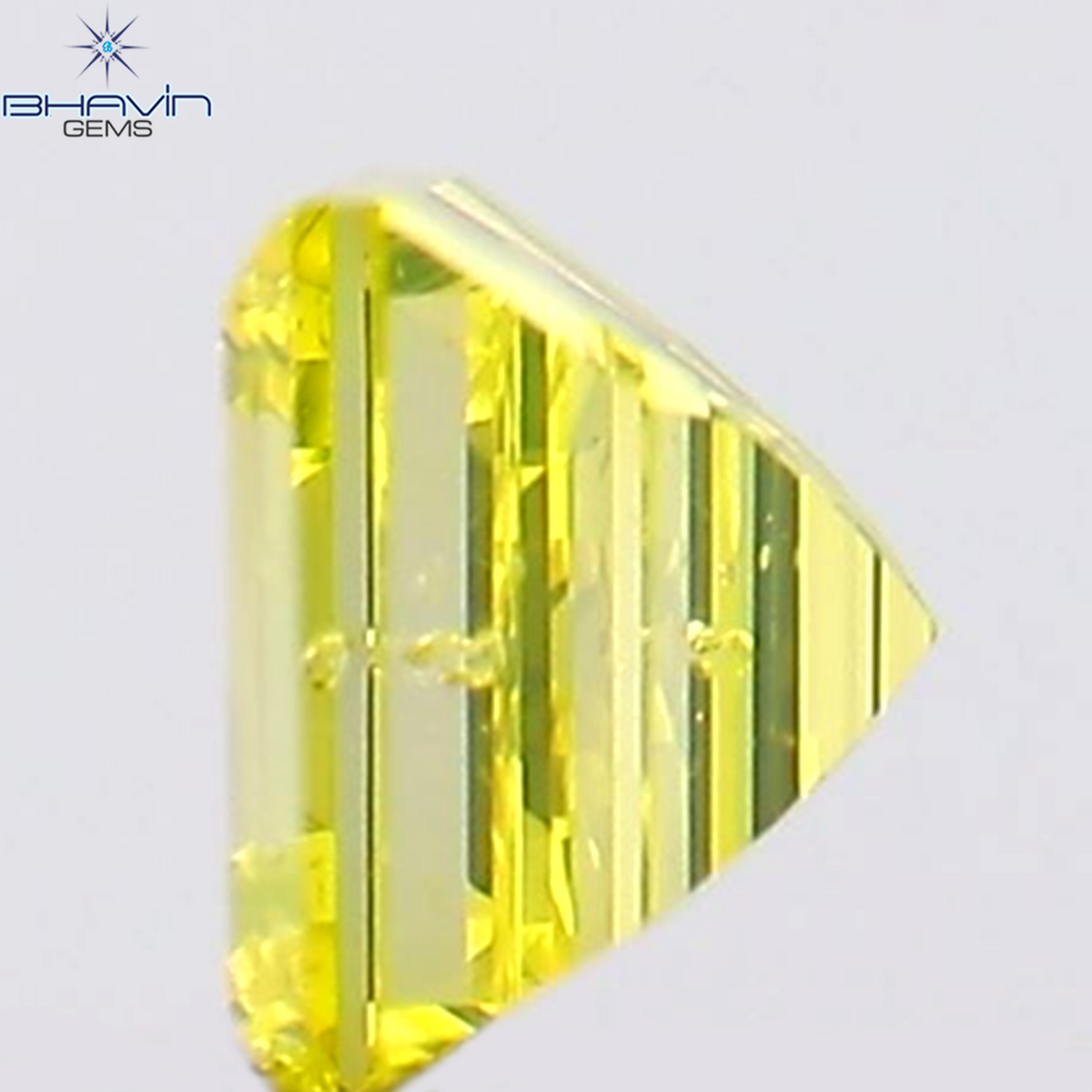 0.14 CT スクエア カット 天然ダイヤモンド エンハンスト イエロー カラー SI1 クラリティ (2.78 MM)