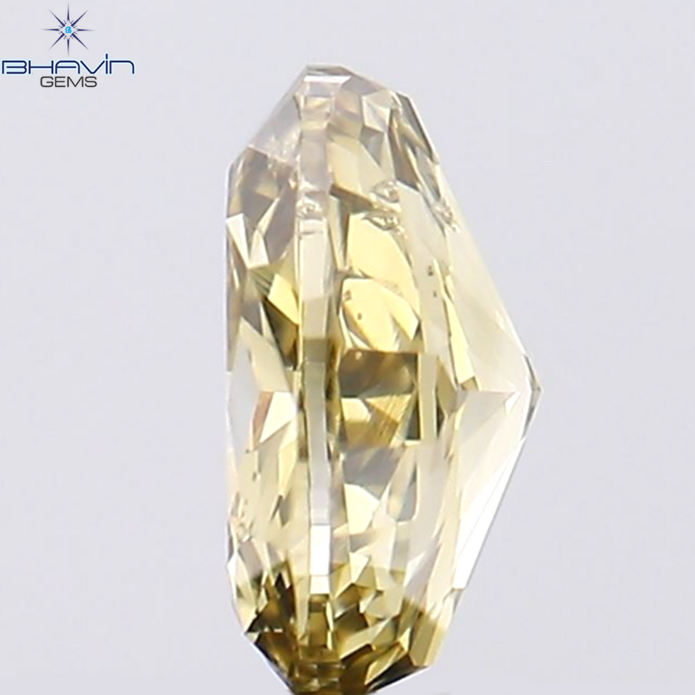 0.40 CT Oval Shape Natural Diamond Yellow Color SI1 Clarity (5.20 MM)