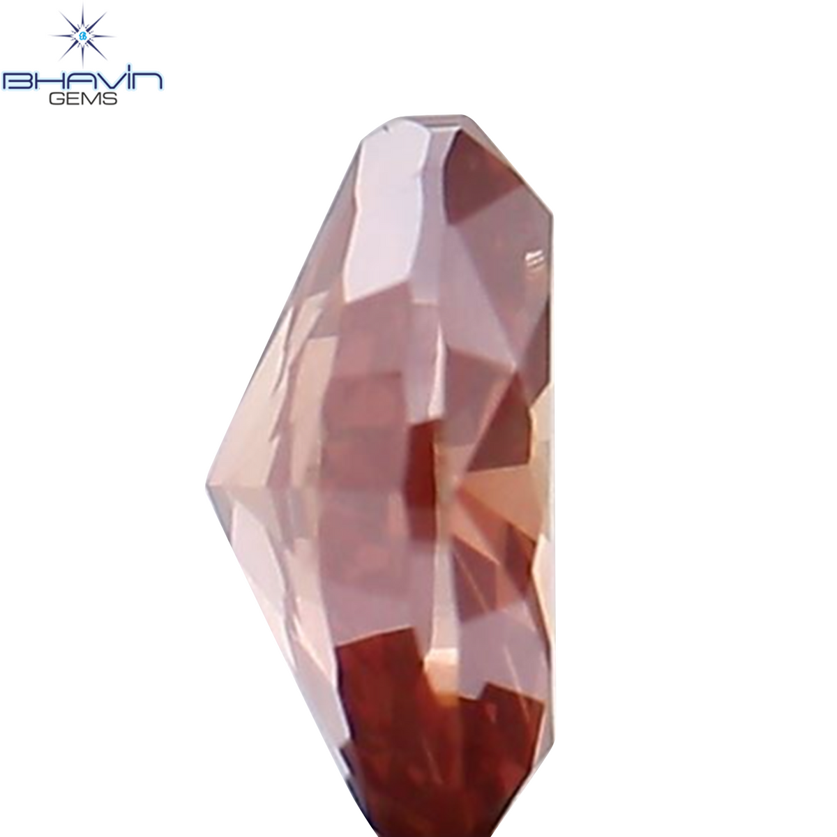 0.25 CT オーバル シェイプ ナチュラル ルース ダイヤモンド ピンク カラー SI1 クラリティ (4.55 MM)