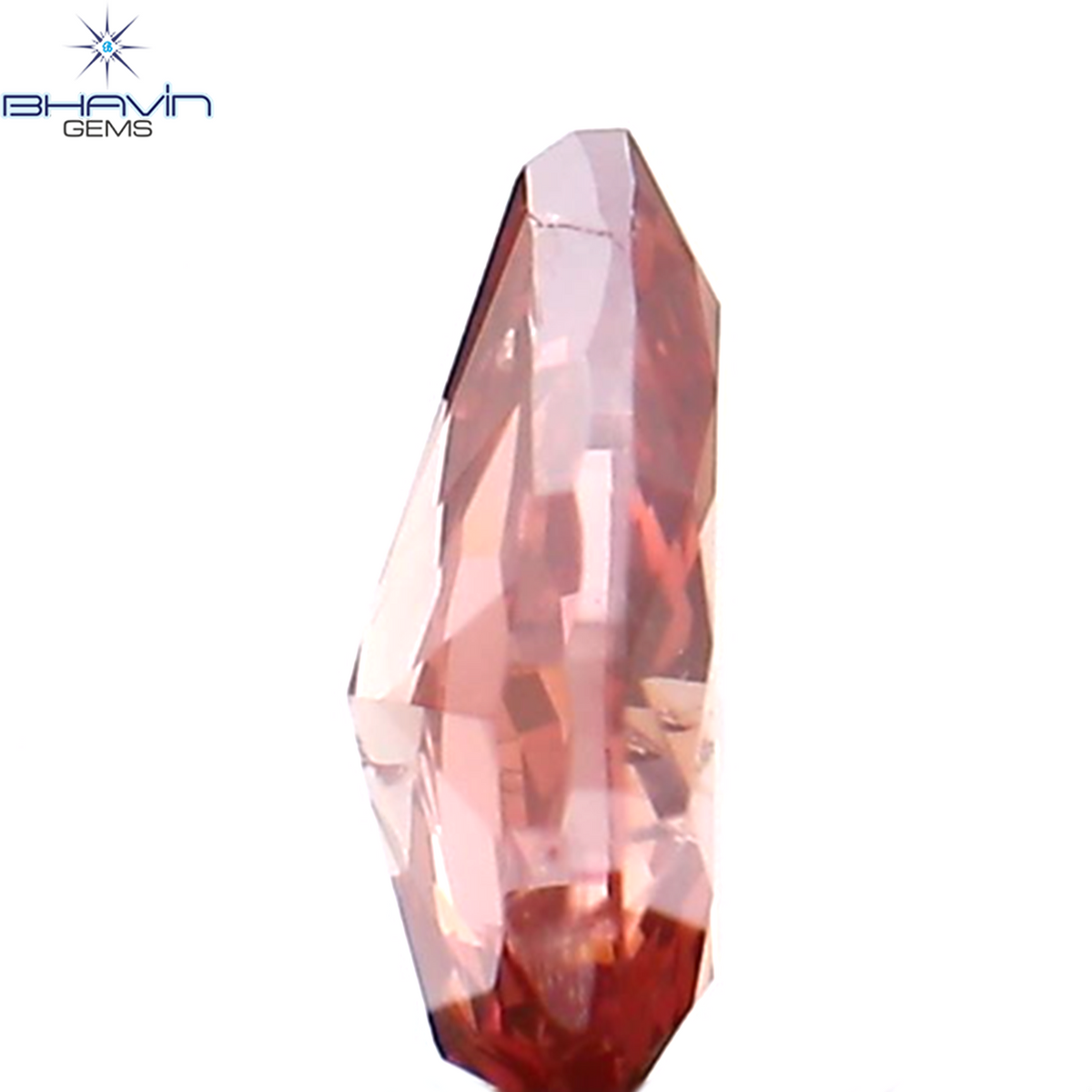 0.23 CT Natural Pear Diamond Enhanced Pink Color Clarity SI2 (4.87 MM)