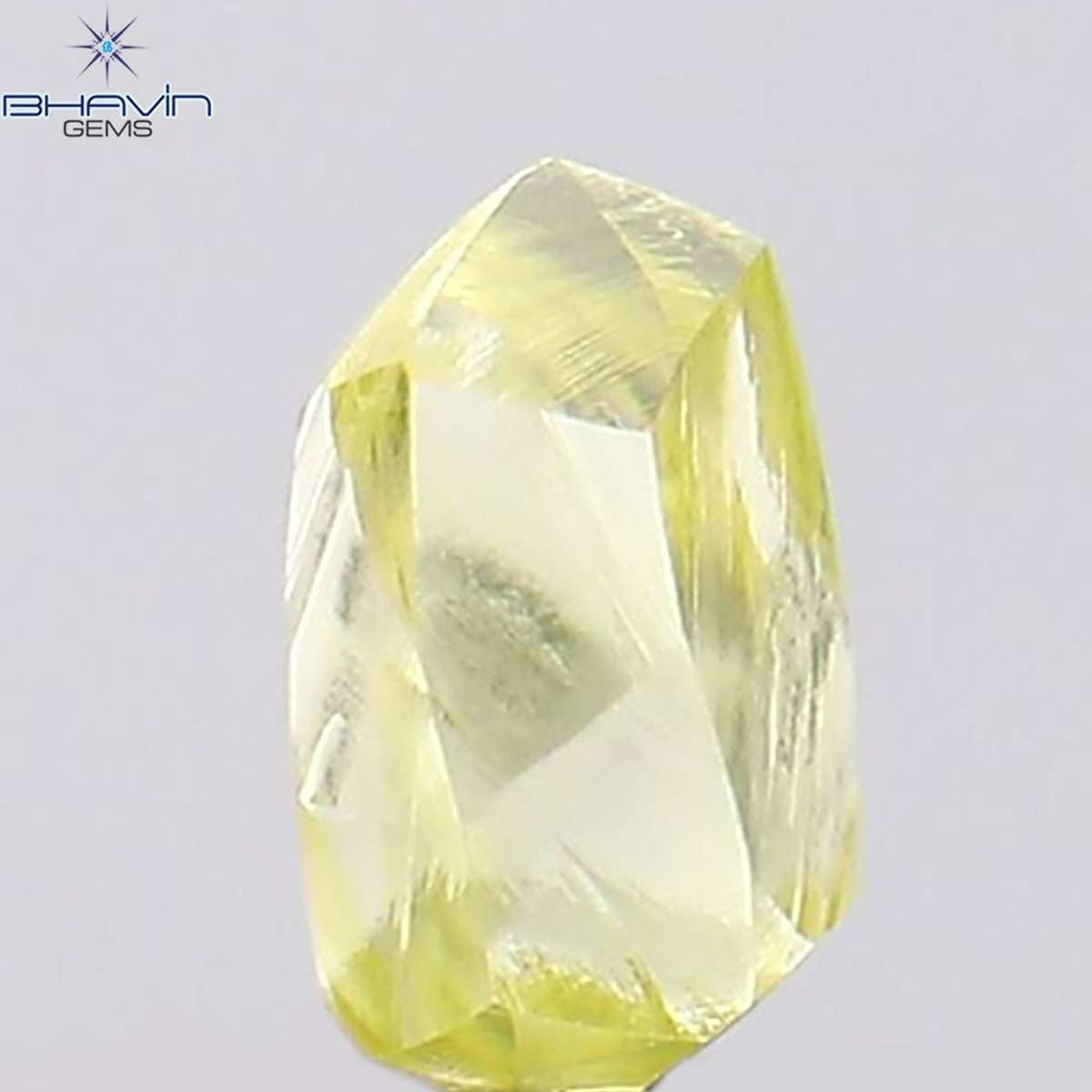 0.20 CT Natural Rough Diamond Yellow Color Clarity VS1 (3.73 MM)