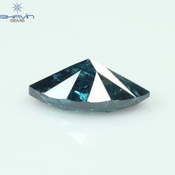 0.60 CT マーキス シェイプ ナチュラル ダイヤモンド ブルー カラー I3 クラリティ (7.62 MM)