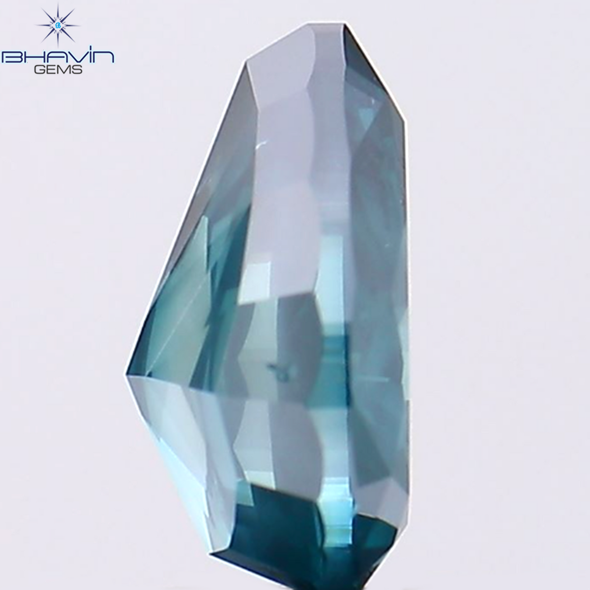 0.01 CT Natural Pear Diamond Enhanced Blue Color Clarity SI2 (7.22 MM)