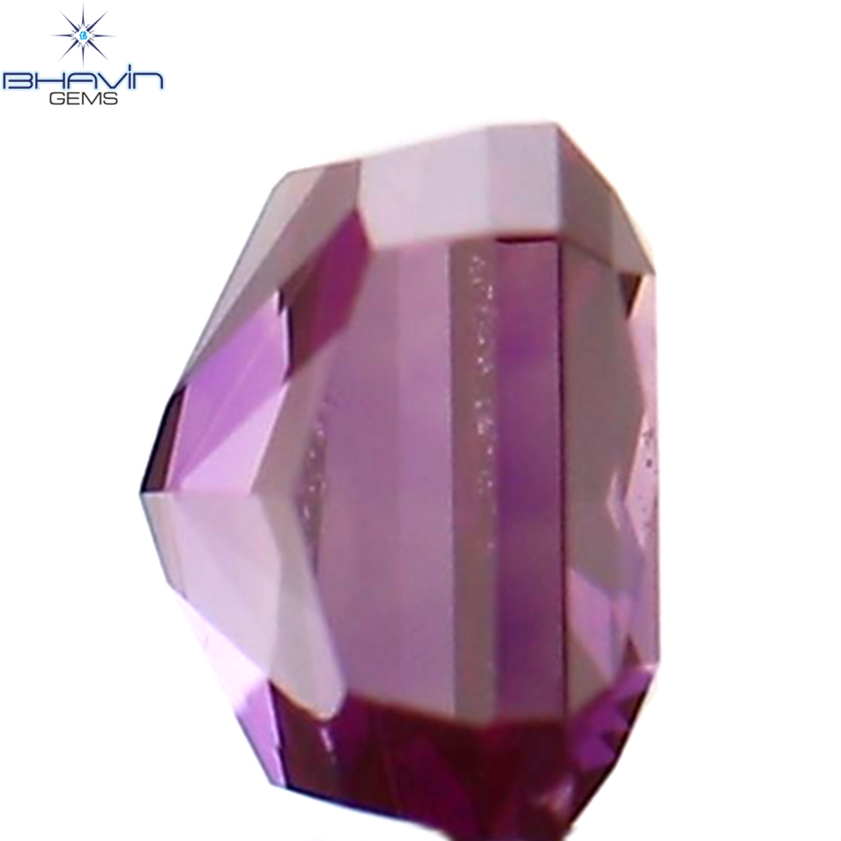 0.22 CT Natural Radiant Diamond Enhanced Pink Color Clarity VS1 (3.18 MM)