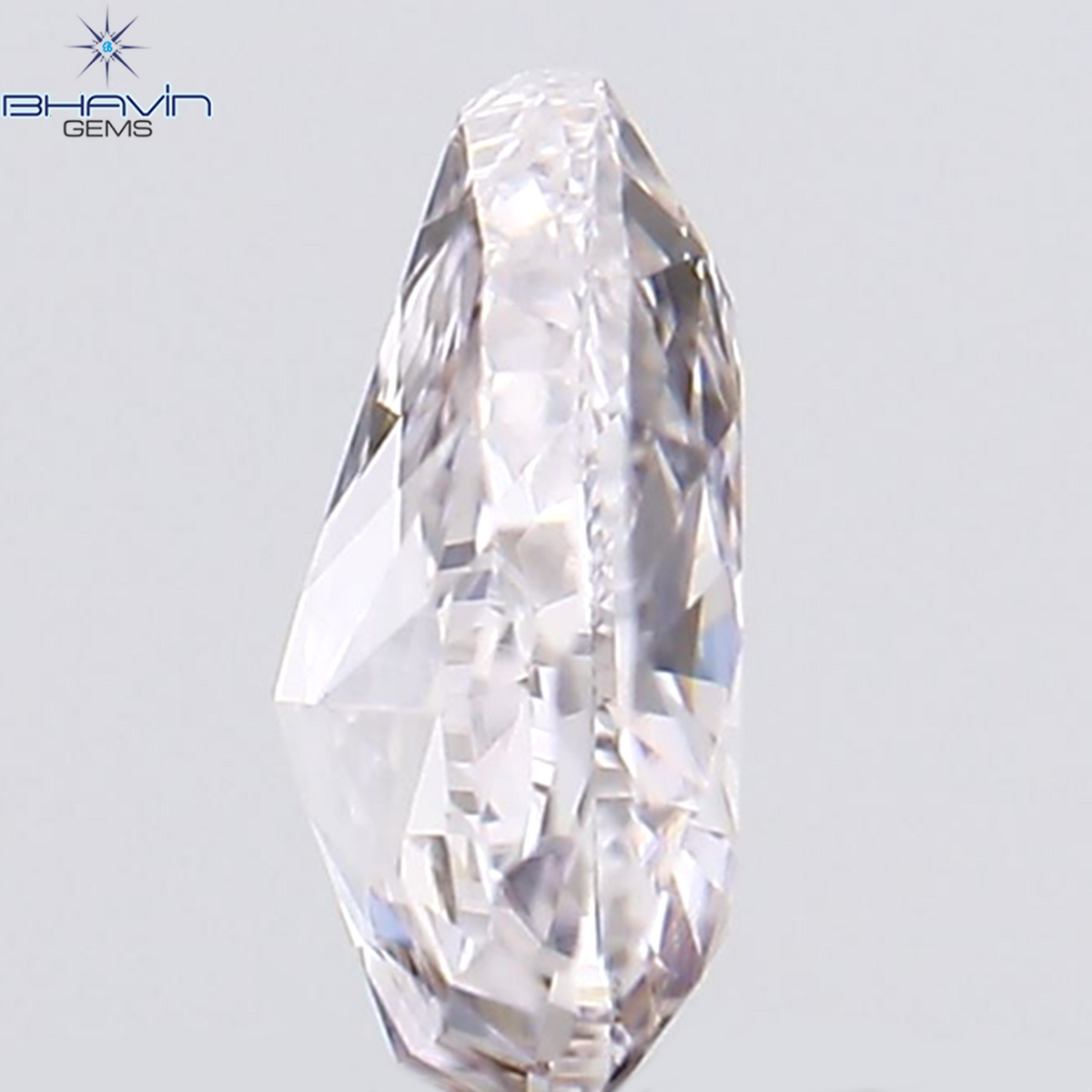 0.12 CT ペアシェイプ ナチュラル ダイヤモンド ピンク色 SI2 クラリティ (3.99 MM)