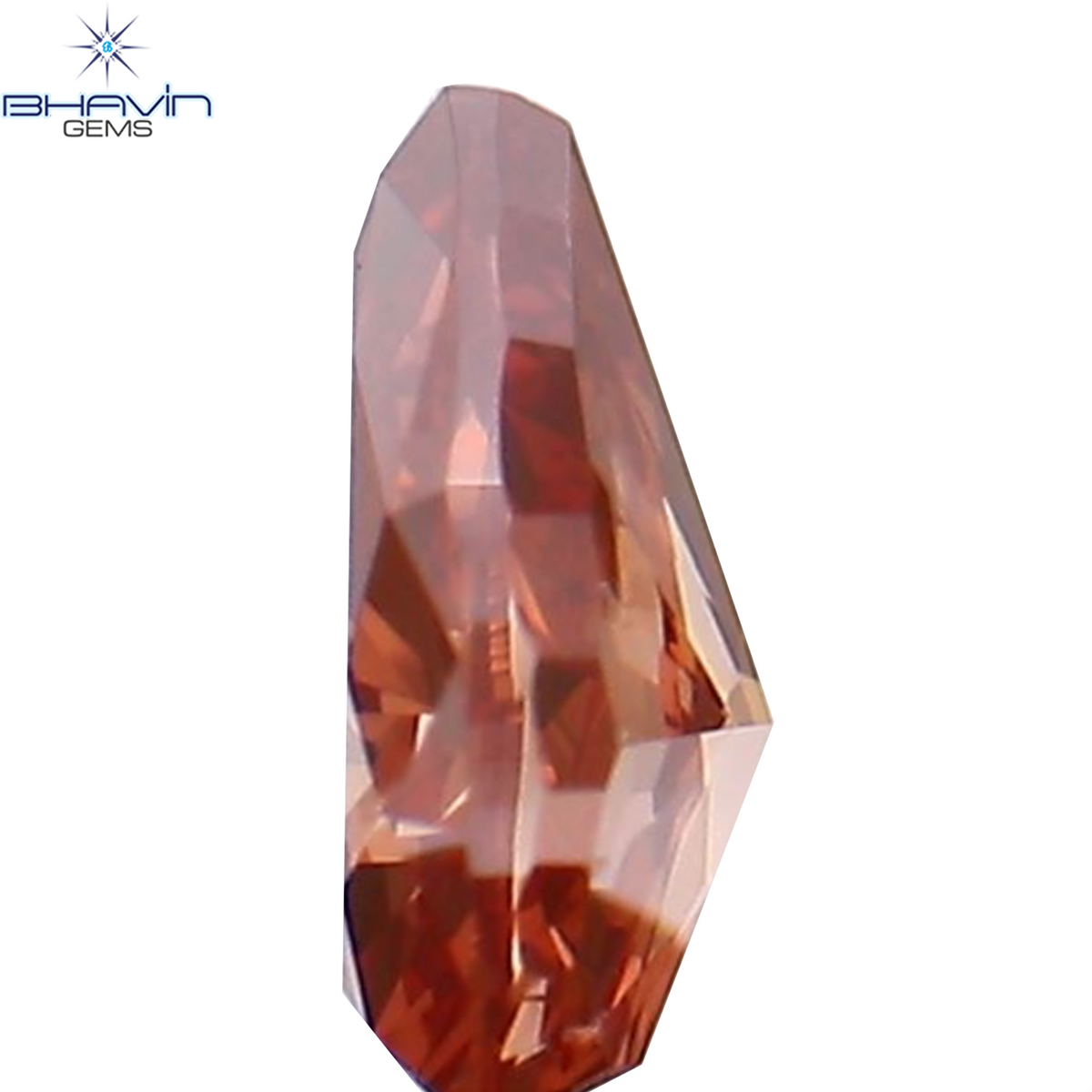 0.12 CT Natural Pear Diamond Enhanced Pink Color Clarity SI2 (3.86 MM)