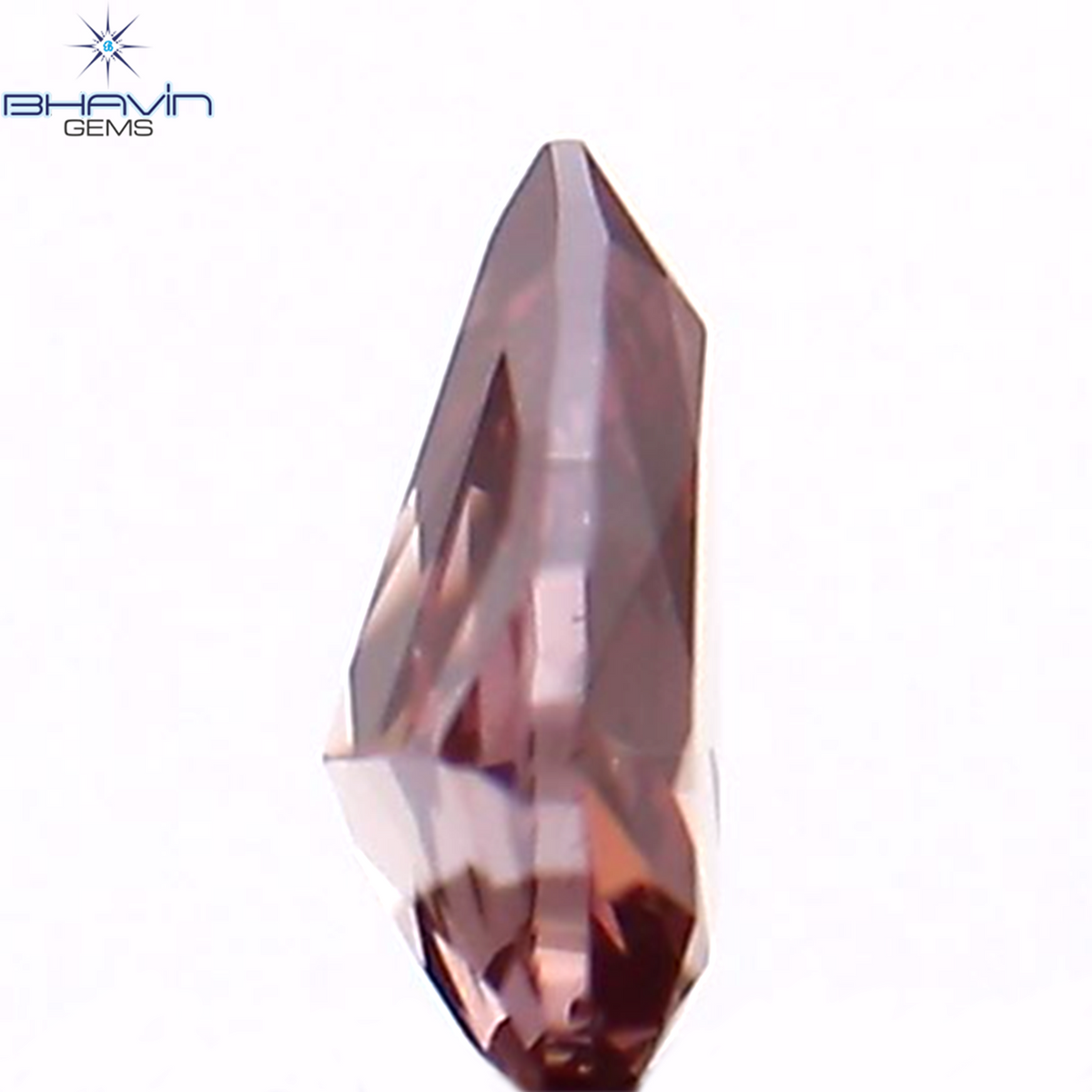 0.08 CT Natural Pear Diamond Enhanced Pink Color Clarity VS1 (3.42 MM)