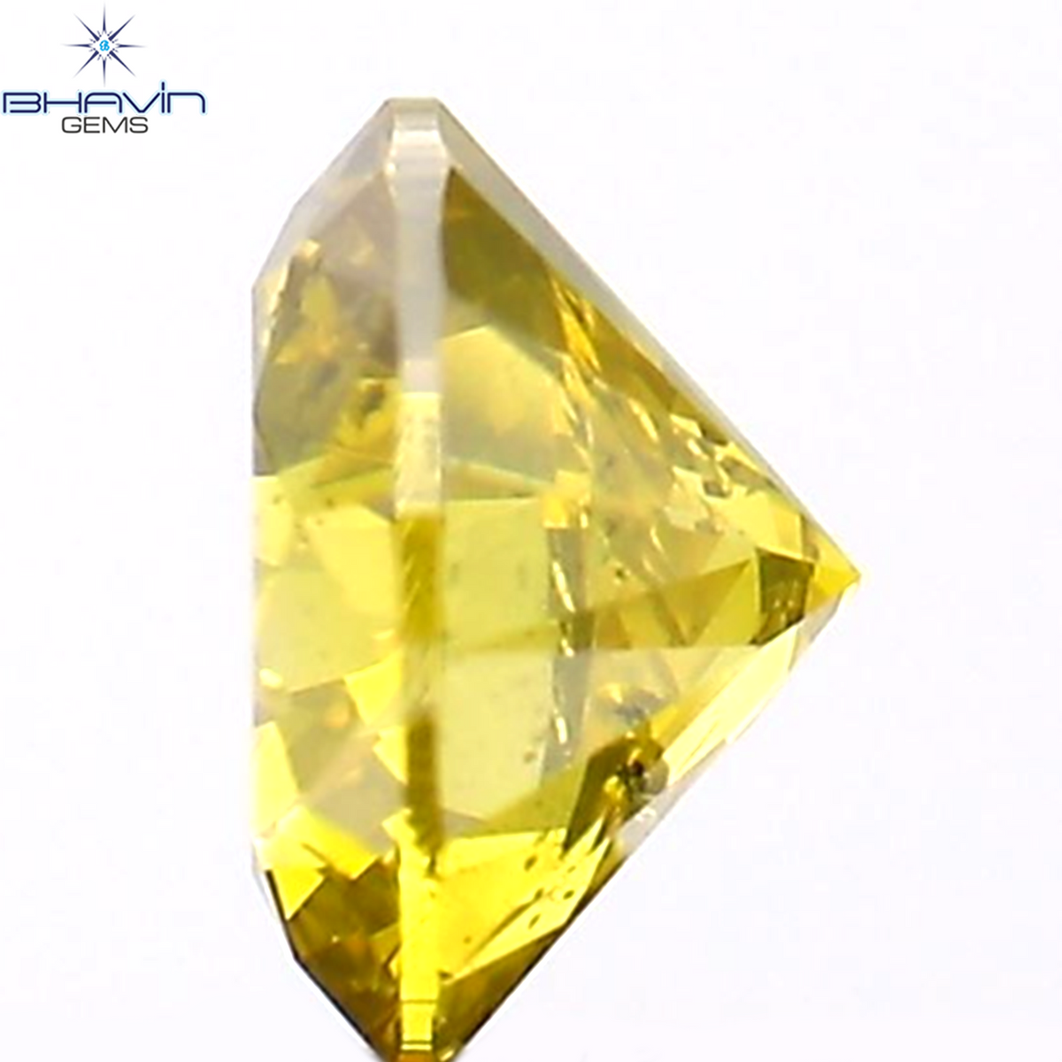 0.31 CT Natural Round Diamond Enhanced Yellow Color Clarity SI2 (4.32 MM)