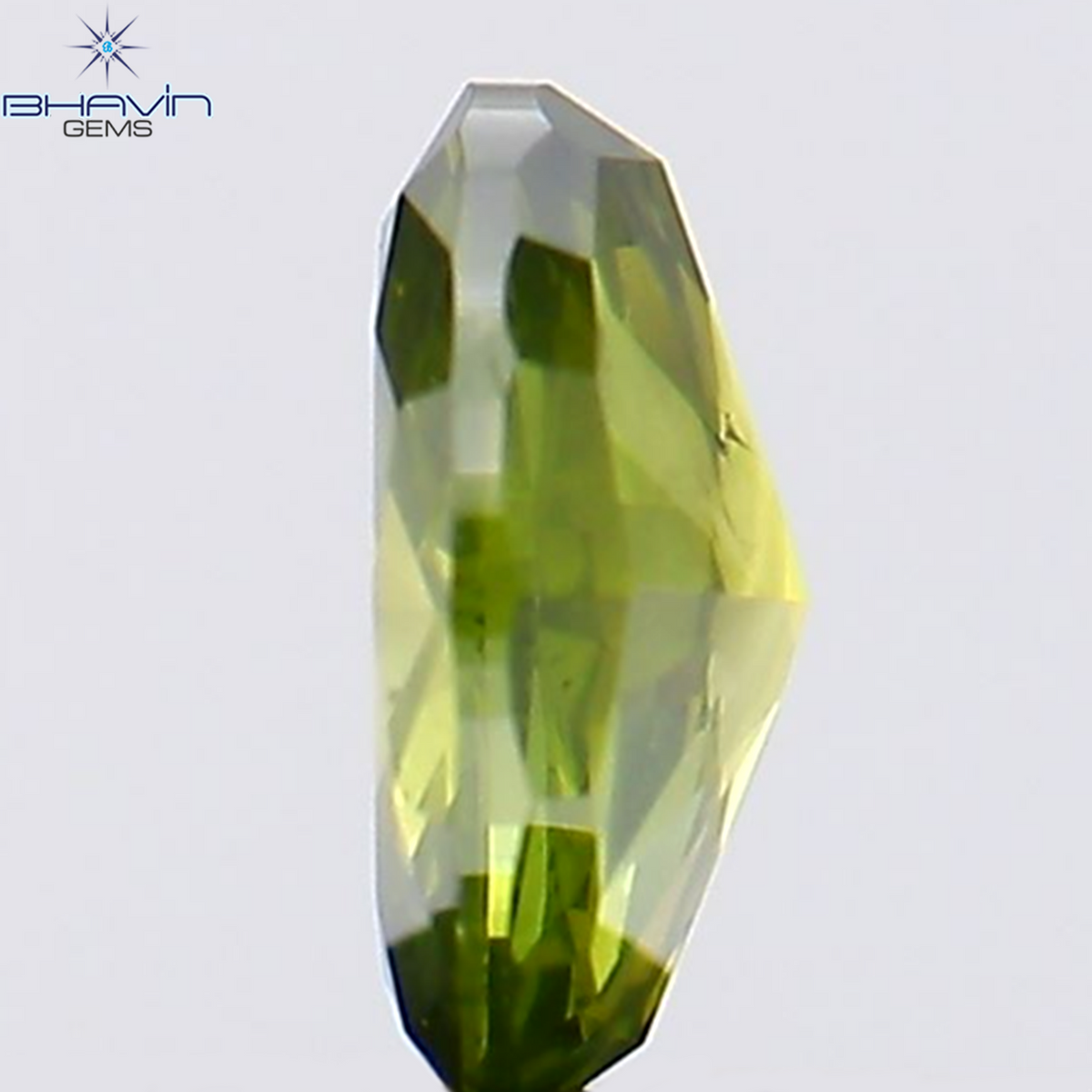 0.25 CT Natural Oval Diamond Enhanced Green Color Clarity SI1 (4.74 MM)