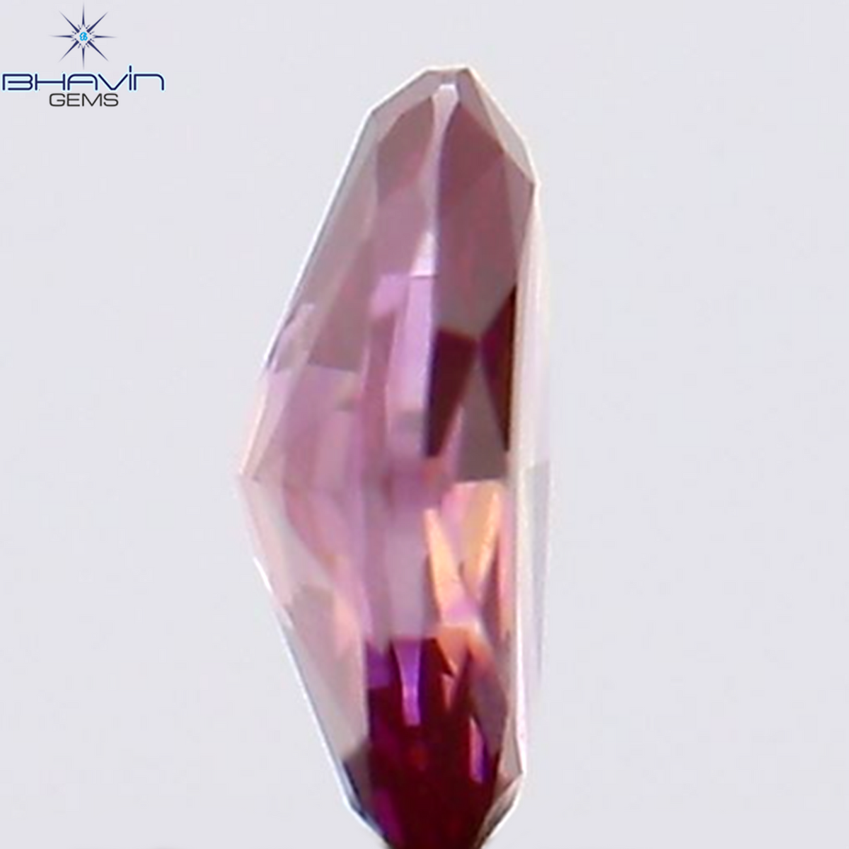 0.12 CT Natural Oval Diamond Enhanced Pink Color Clarity SI1 (3.50 MM)