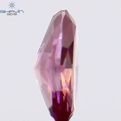 0.12 CT Oval Shape Natural Diamond Enhanced Pink Color SI1 Clarity (3.50 MM)