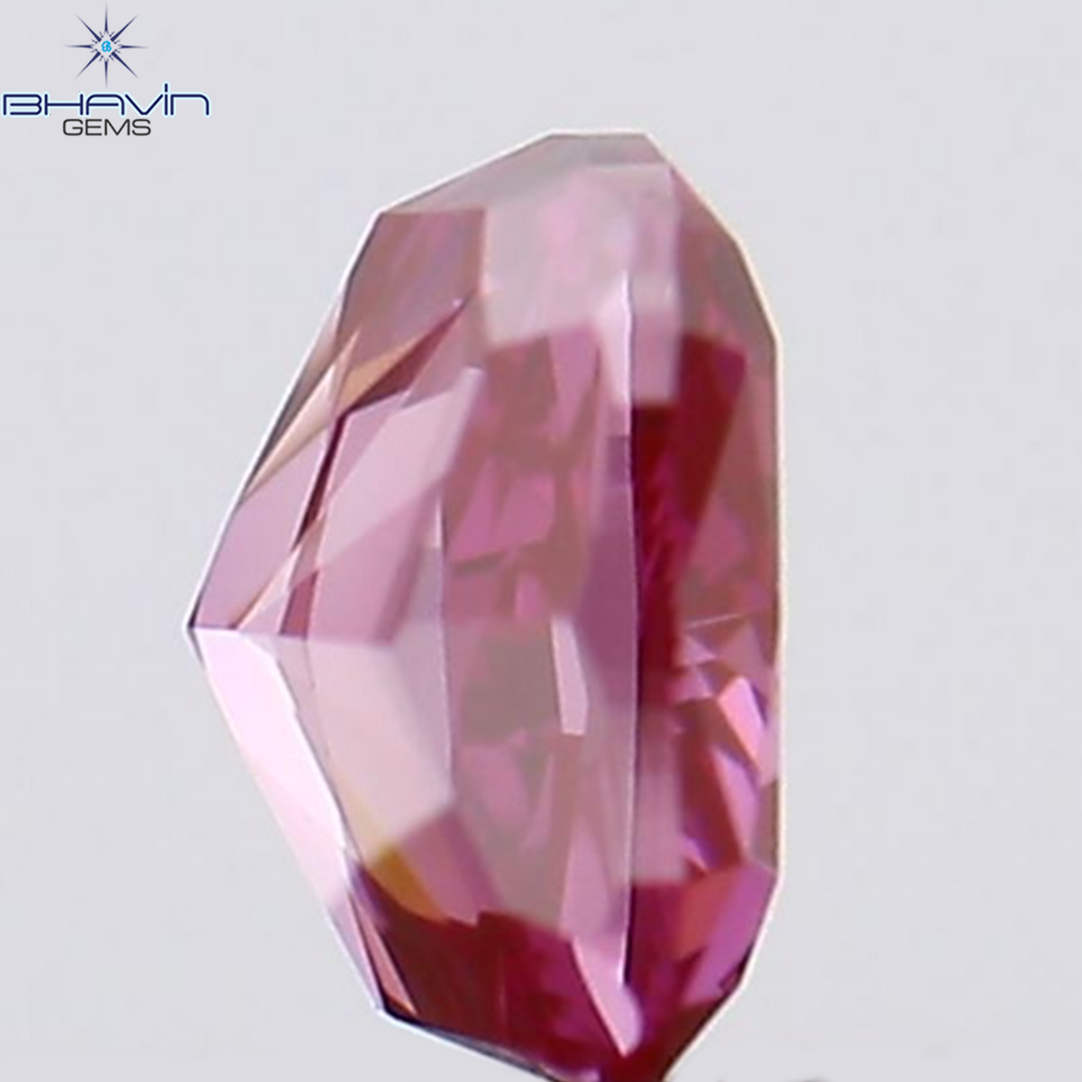 0.19 CT Natural Cushion Diamond Enhanced Pink Color Clarity VS1 (3.36 MM)